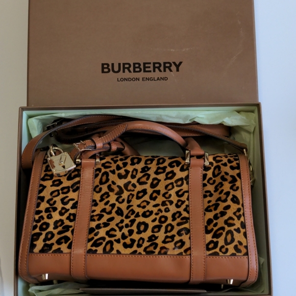 Used Burberry house check animal prints bowling bag - Picture 2 of 13